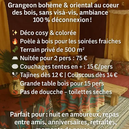 Grangeon Des Milles Et Nuit Luxury tent